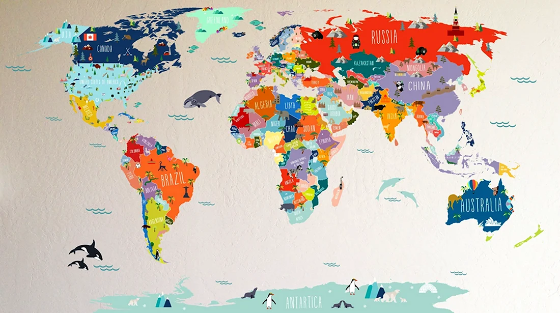 Карта мира рисовать