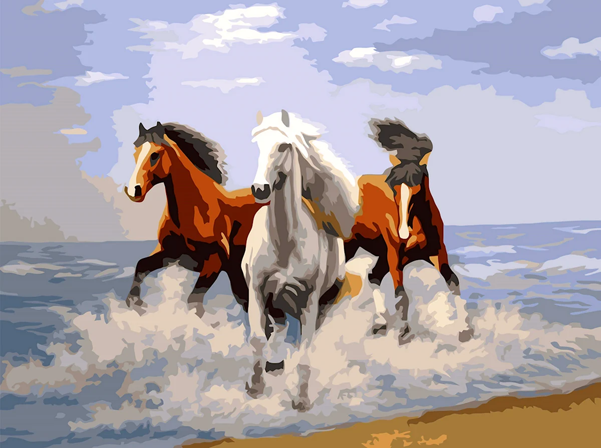 Картина 3 коня