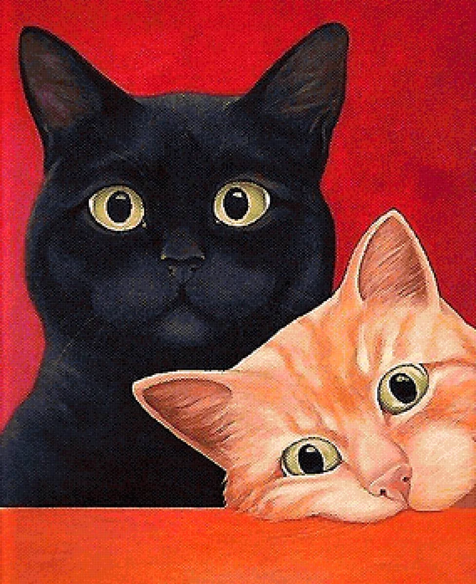 Картина две кошки