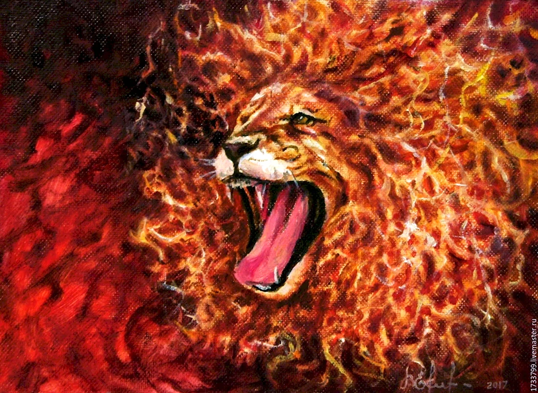 Картина Огненный Лев
