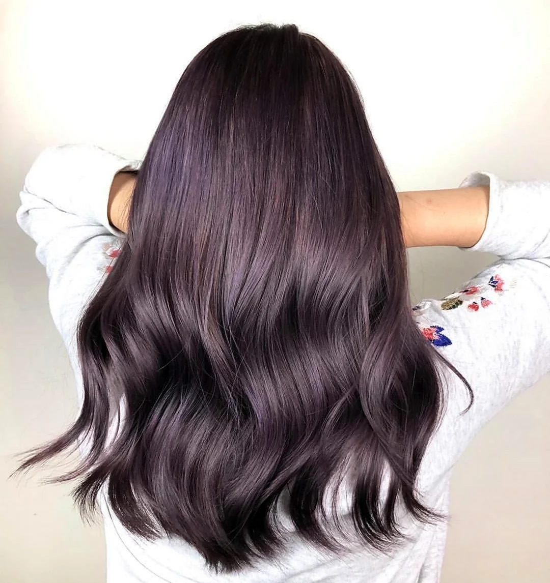 Каштановый цвет волос с фиолетовым оттенком