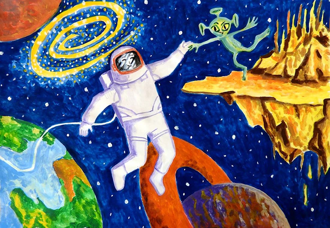 Конкурс рисунков космос