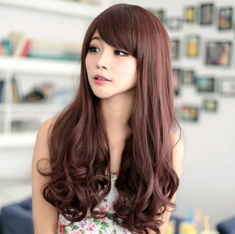 Кореянки с каштановыми волосами