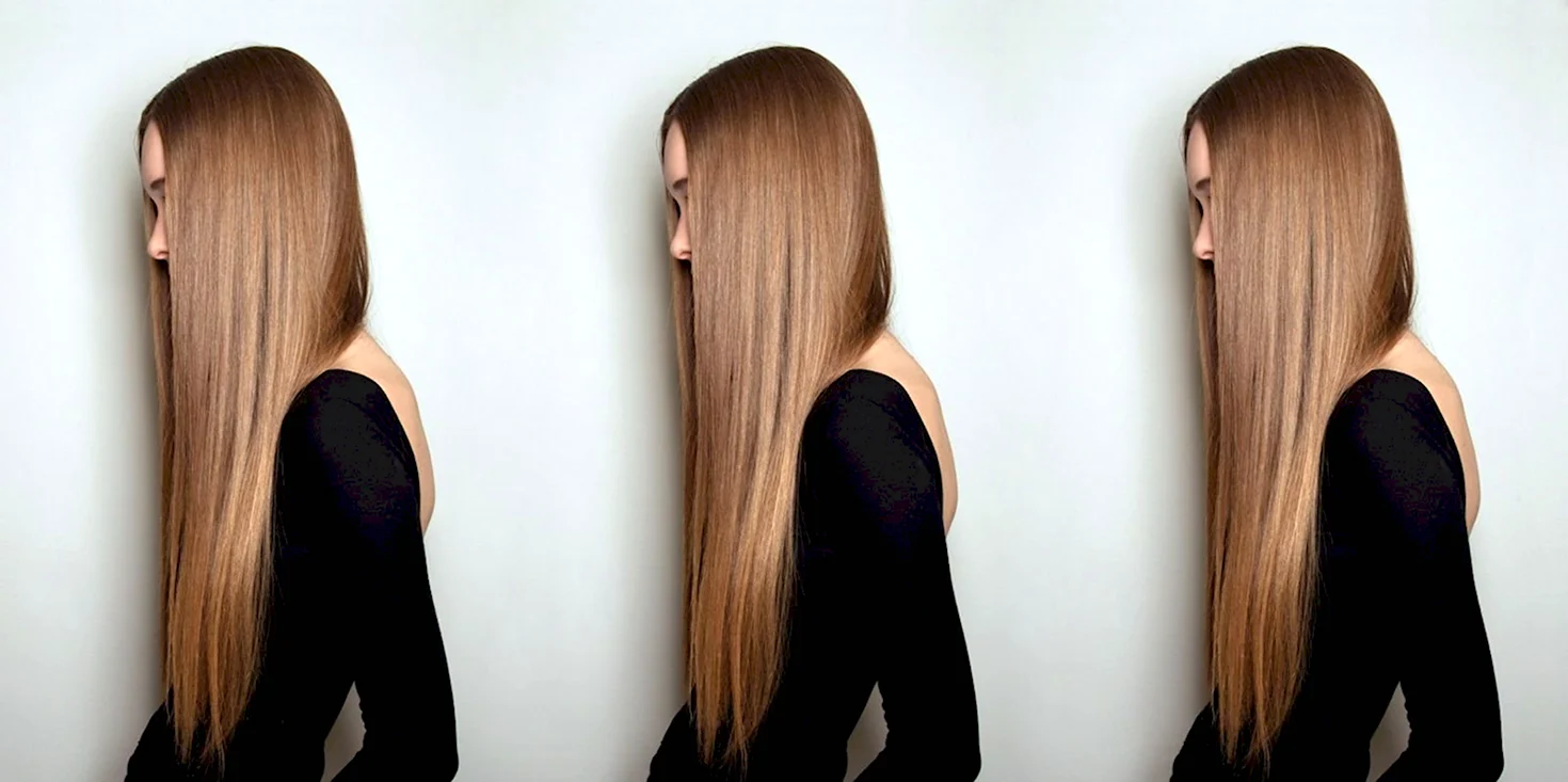 Красивые длинные прямые волосы