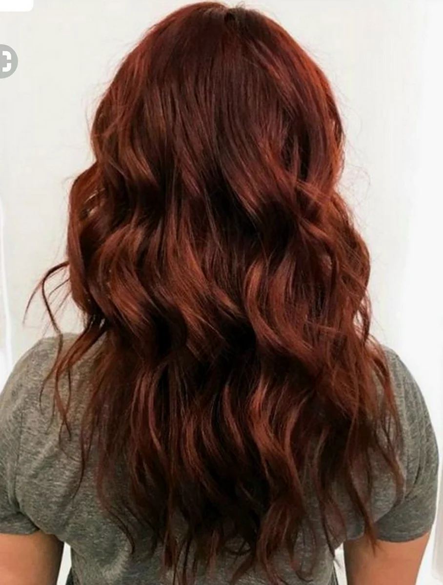Красно коричневые волосы
