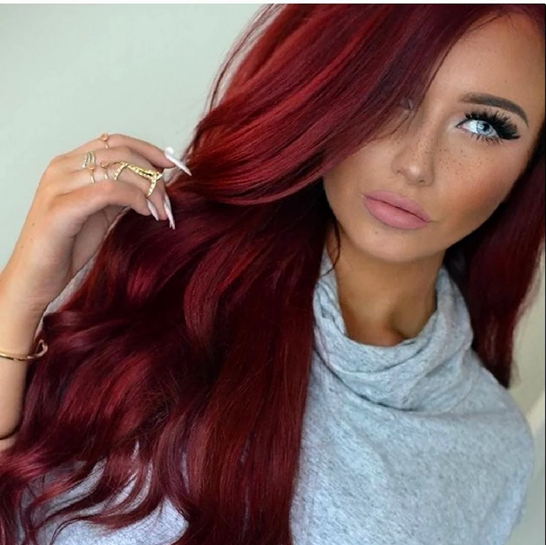 Красные оттенки волос