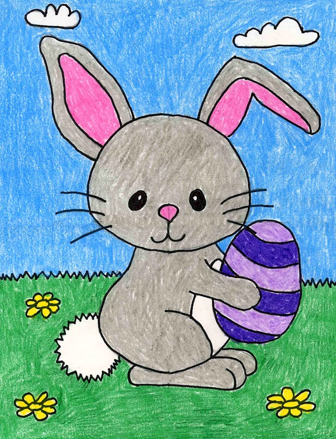 Кролик рисунок для детей