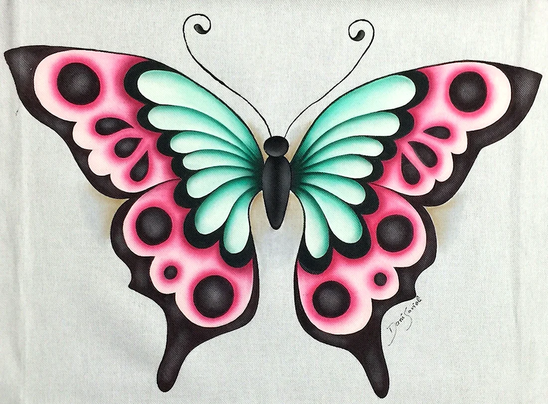 Крылья бабочек роспись по дереву