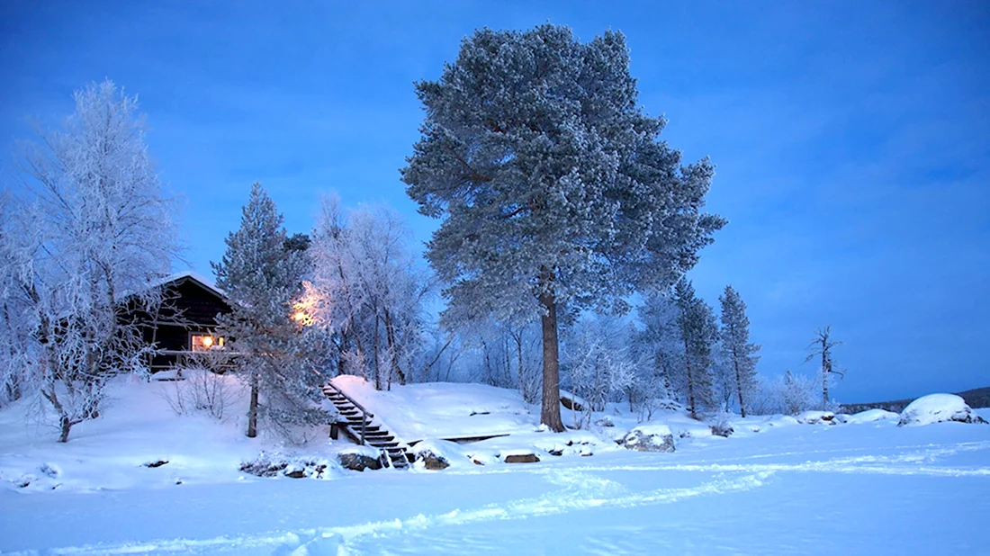 Лапландия Финляндия снег