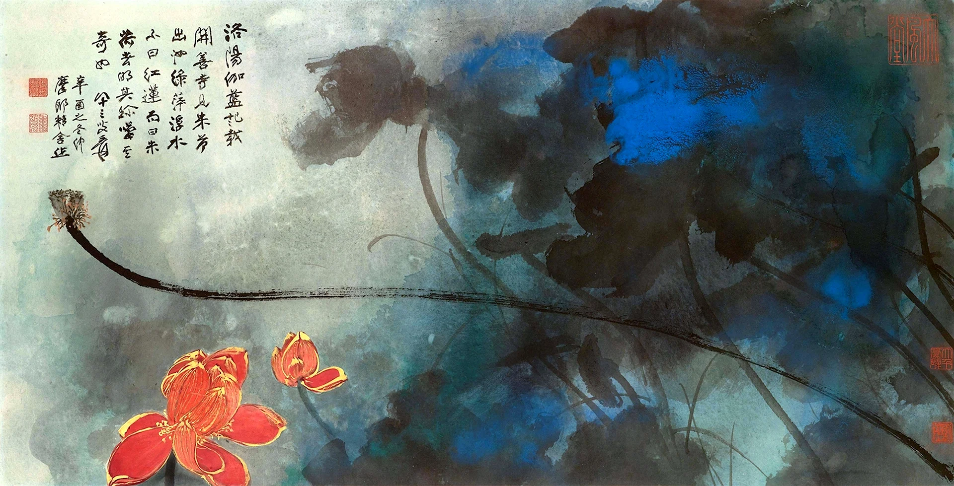 Lotus Чжан Дацянь картина
