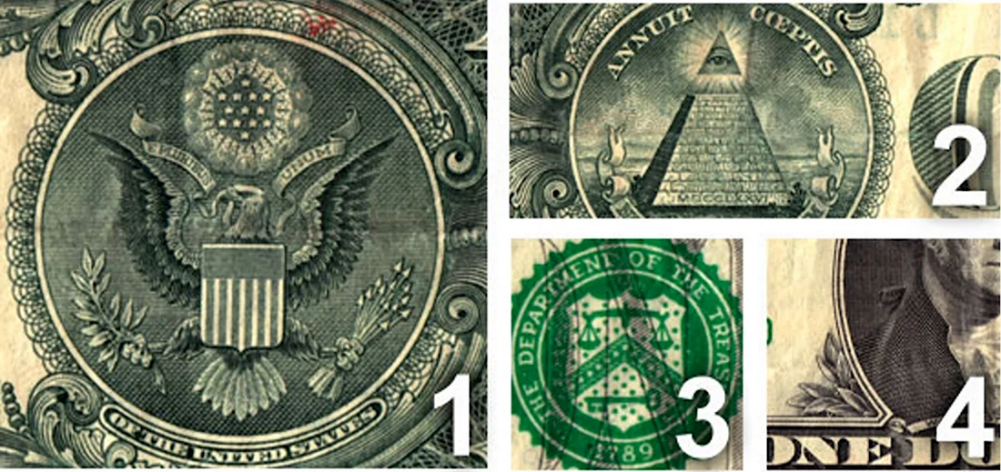 Масонские символы на долларе США