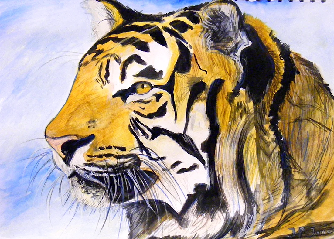 Мастер-класс по рисованию тигра