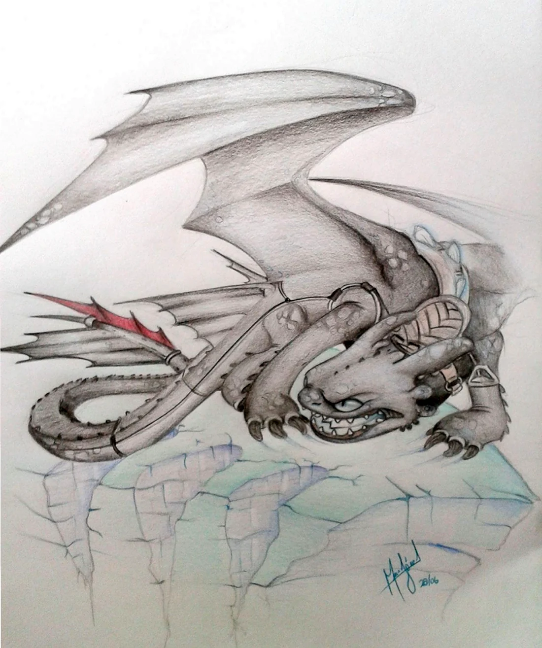 Механический дракон карандаш