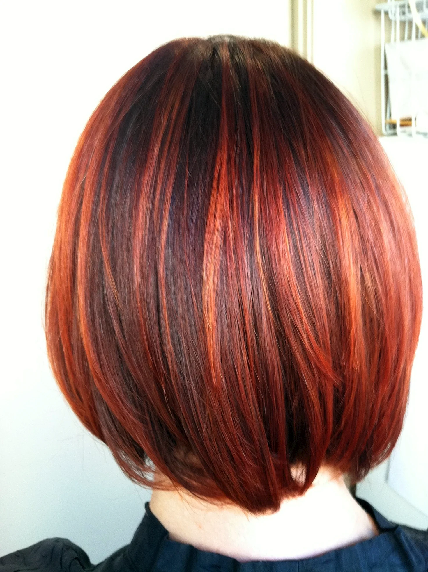 Мелирование рыжим на темные волосы