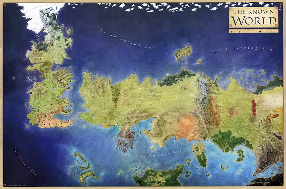 Мир игры престолов карта Вестерос
