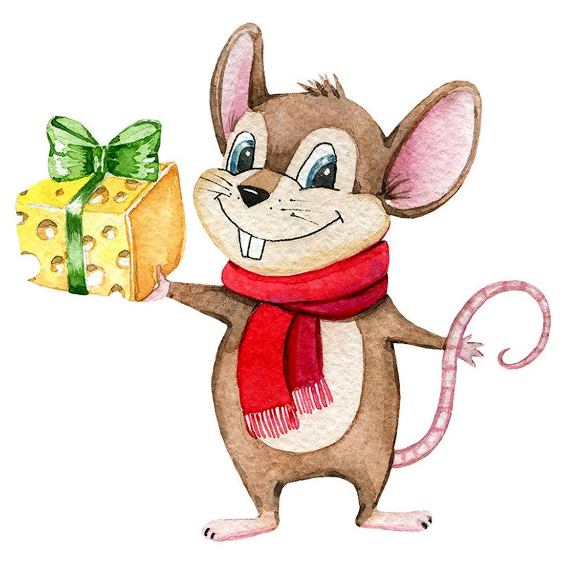 Мышонок с подарком