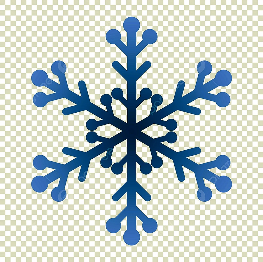 Наклейка синяя Снежинка металлическая