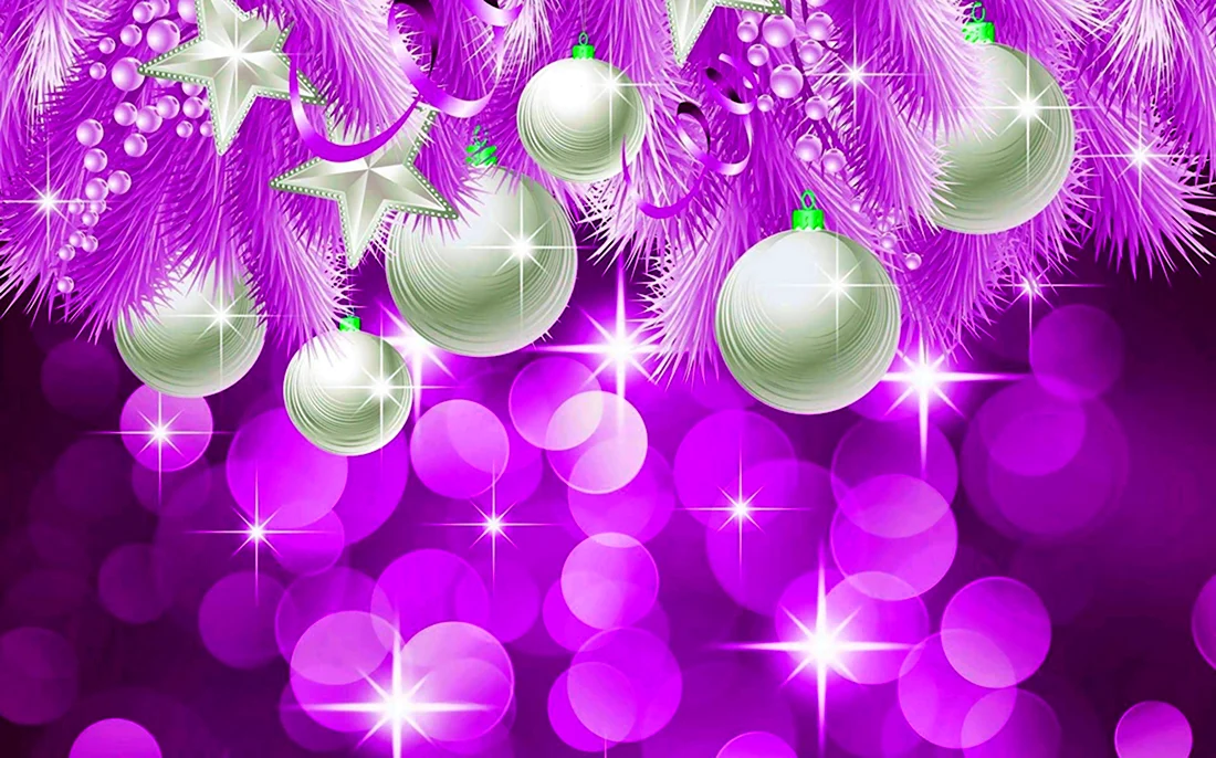 Новогодний фон фиолетовый