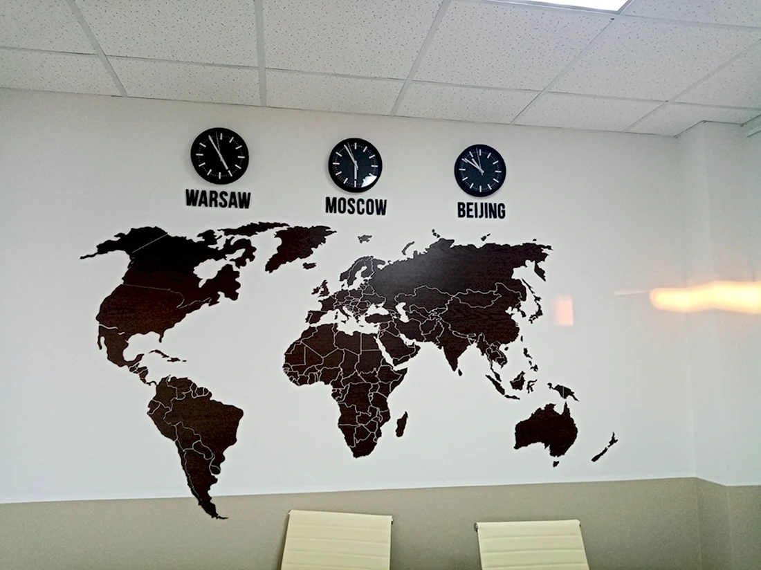 Объемная карта мира на стену