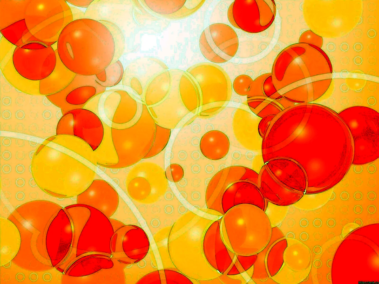 Оранжевый фон с пузырями