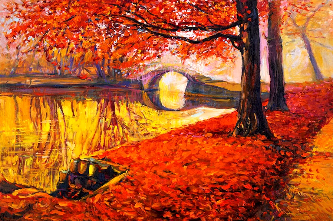 Осенний парк Импрессионизм живопись