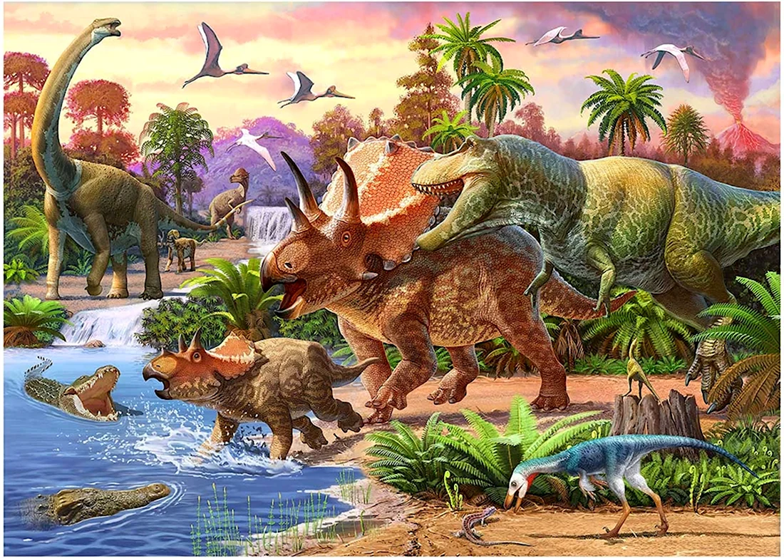 Пазлы 160эл динозавры