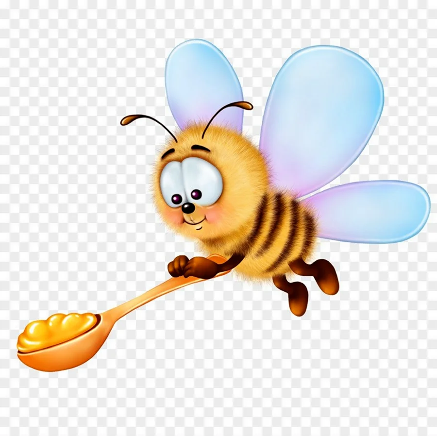 Пчела на прозрачном фоне