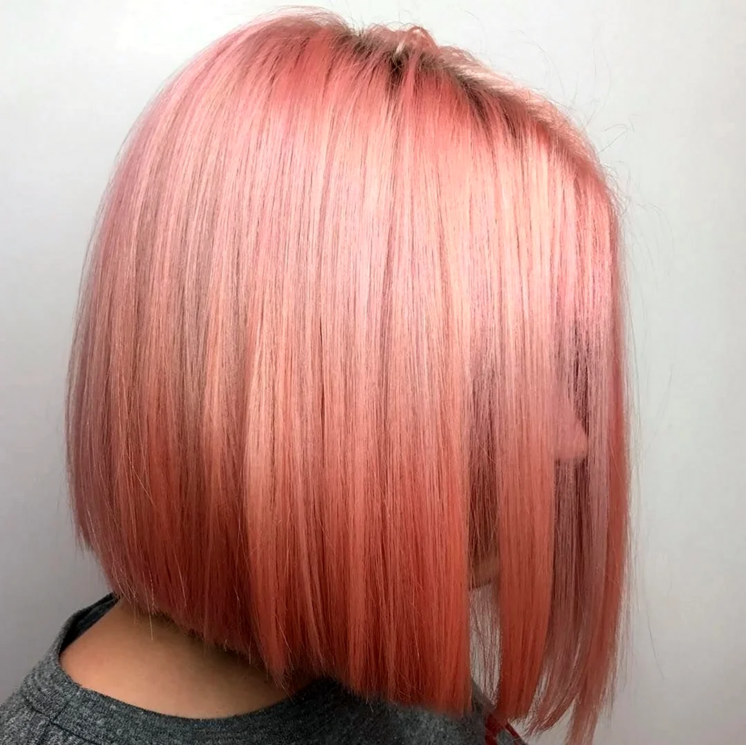 Персиково розовый цвет волос