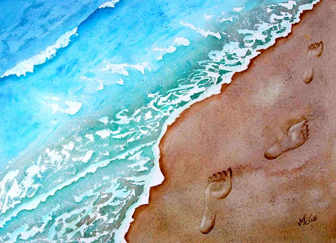 Песок акварель
