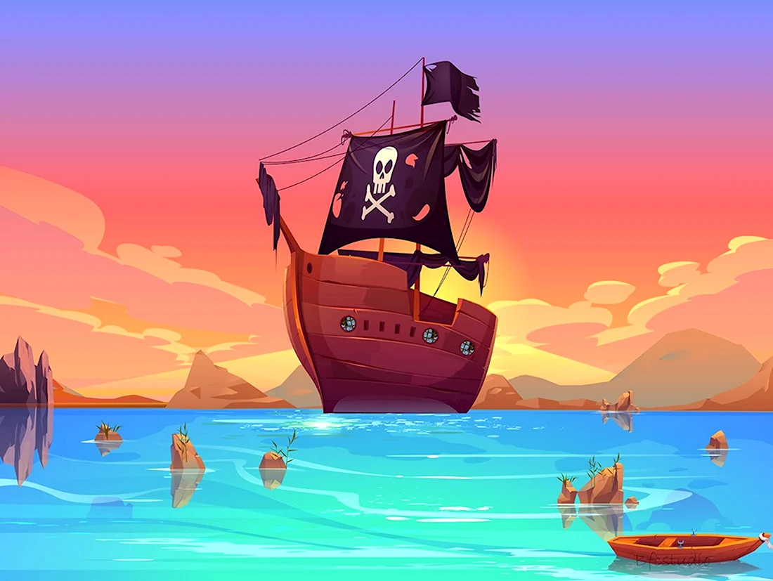 Пиратский корабль картинки для детей