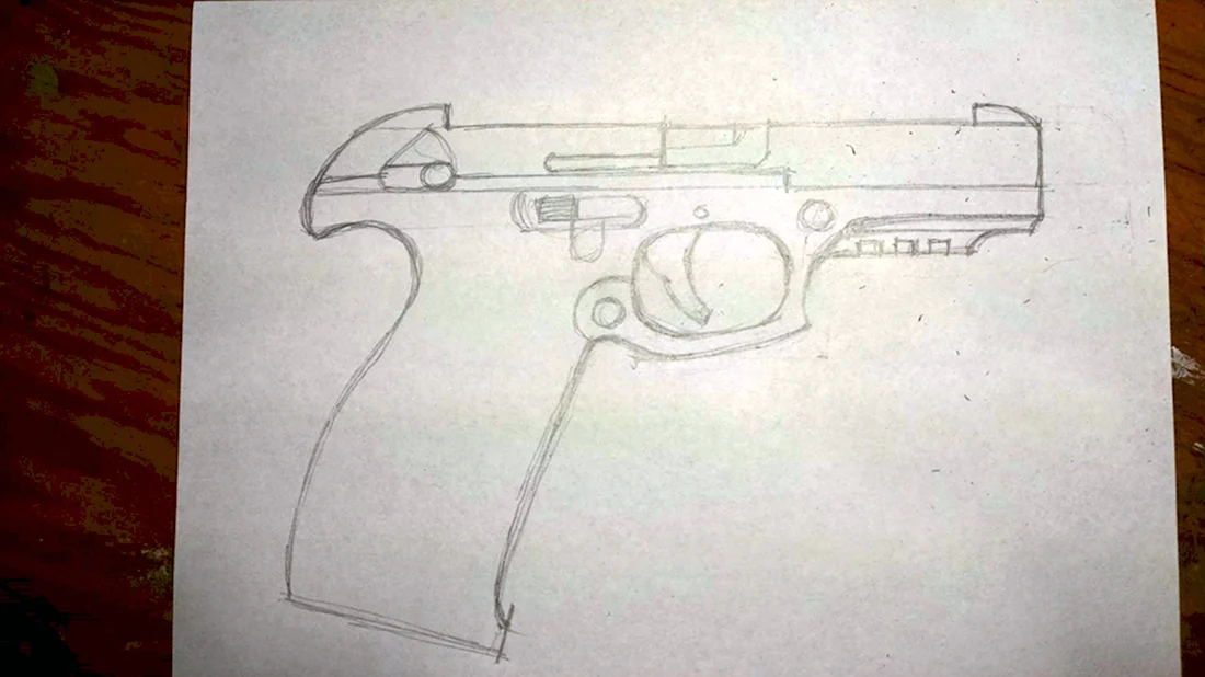 Пистолет Лебедева чертеж