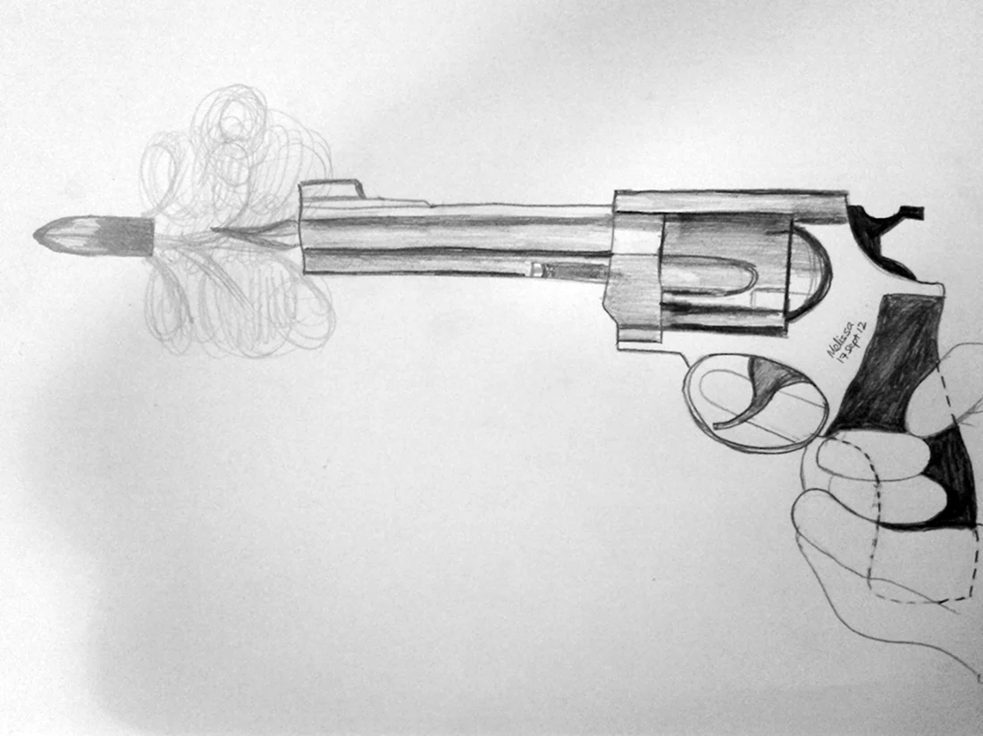 Пистолет рисунок