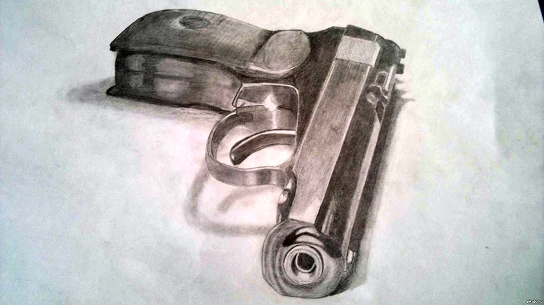 Пистолет зарисовка