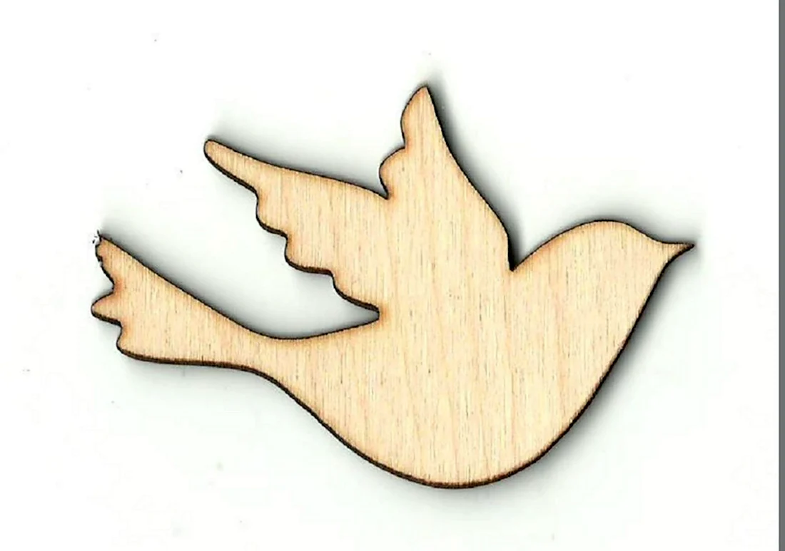 Плоские фигурки птиц из дерева