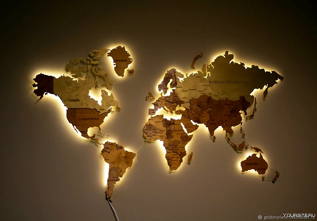 Подсветка для карты мира