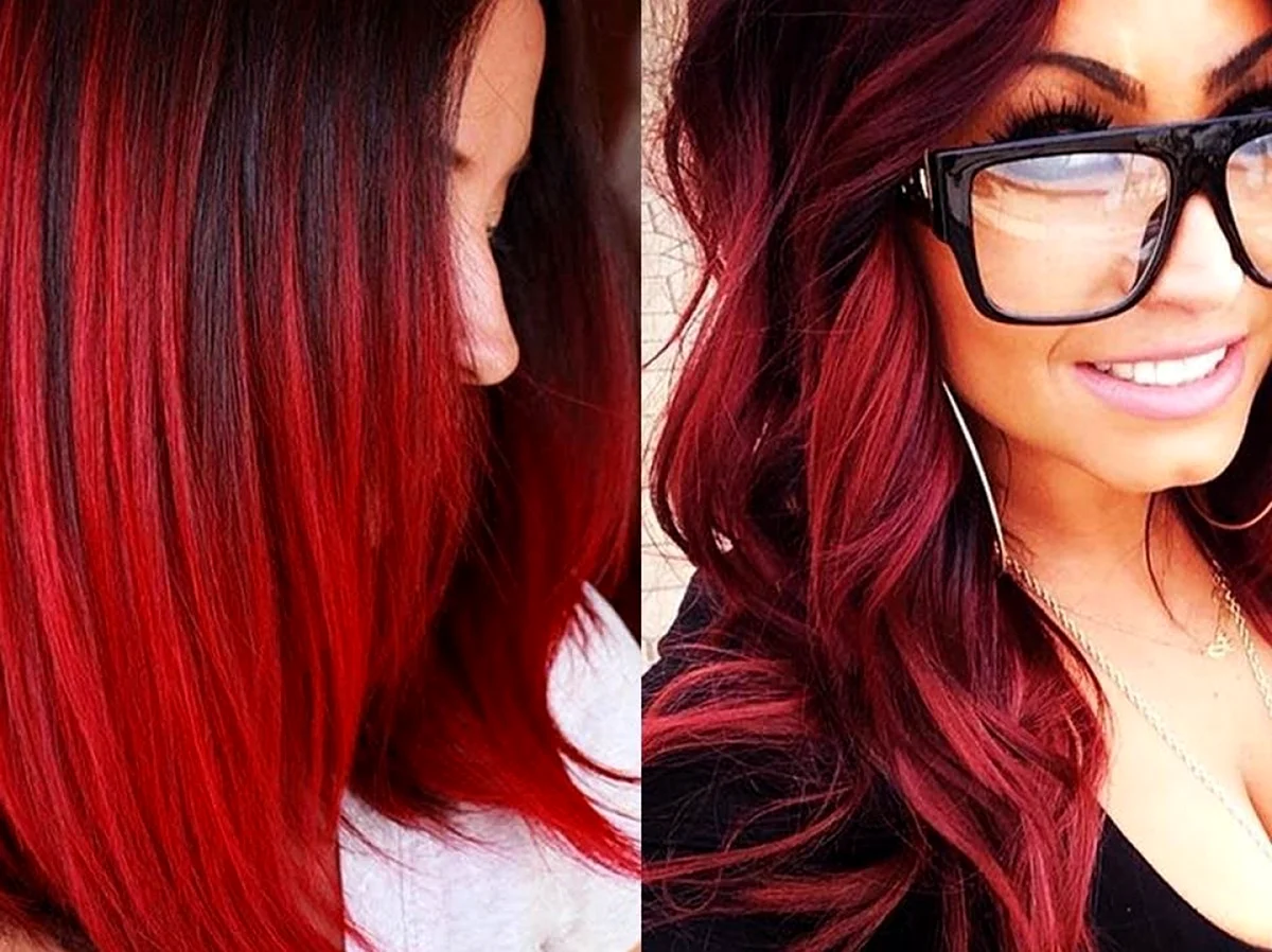 Покрасить волосы в красный