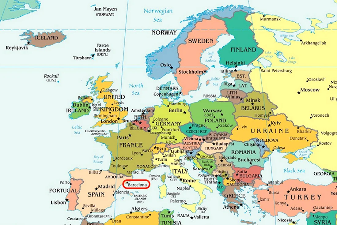 Полит карта Европы