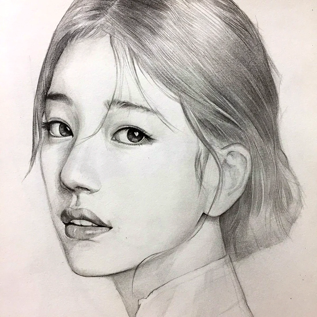 Портреты корейцев карандашом