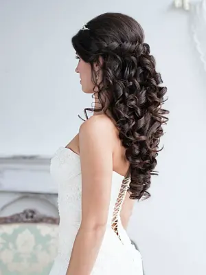Прическа Свадебная на средние волосы кудри волосы