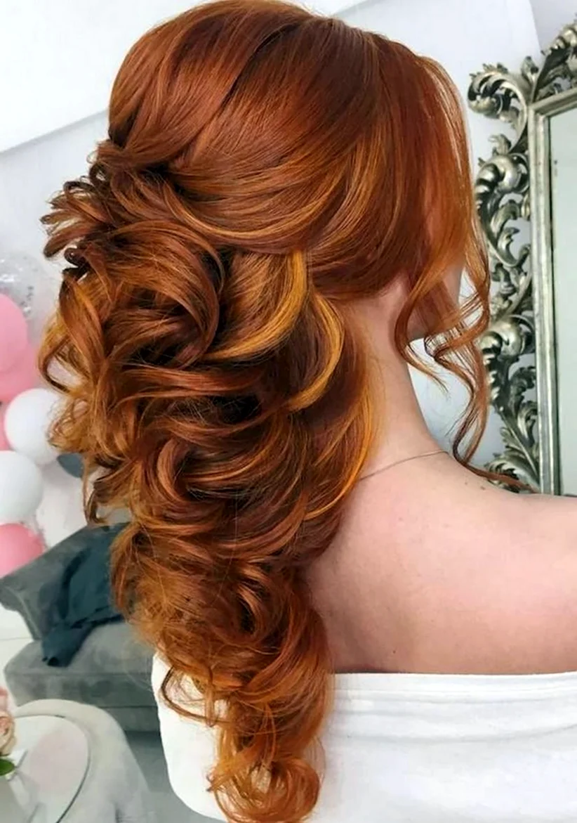Прически на длинные рыжие волосы