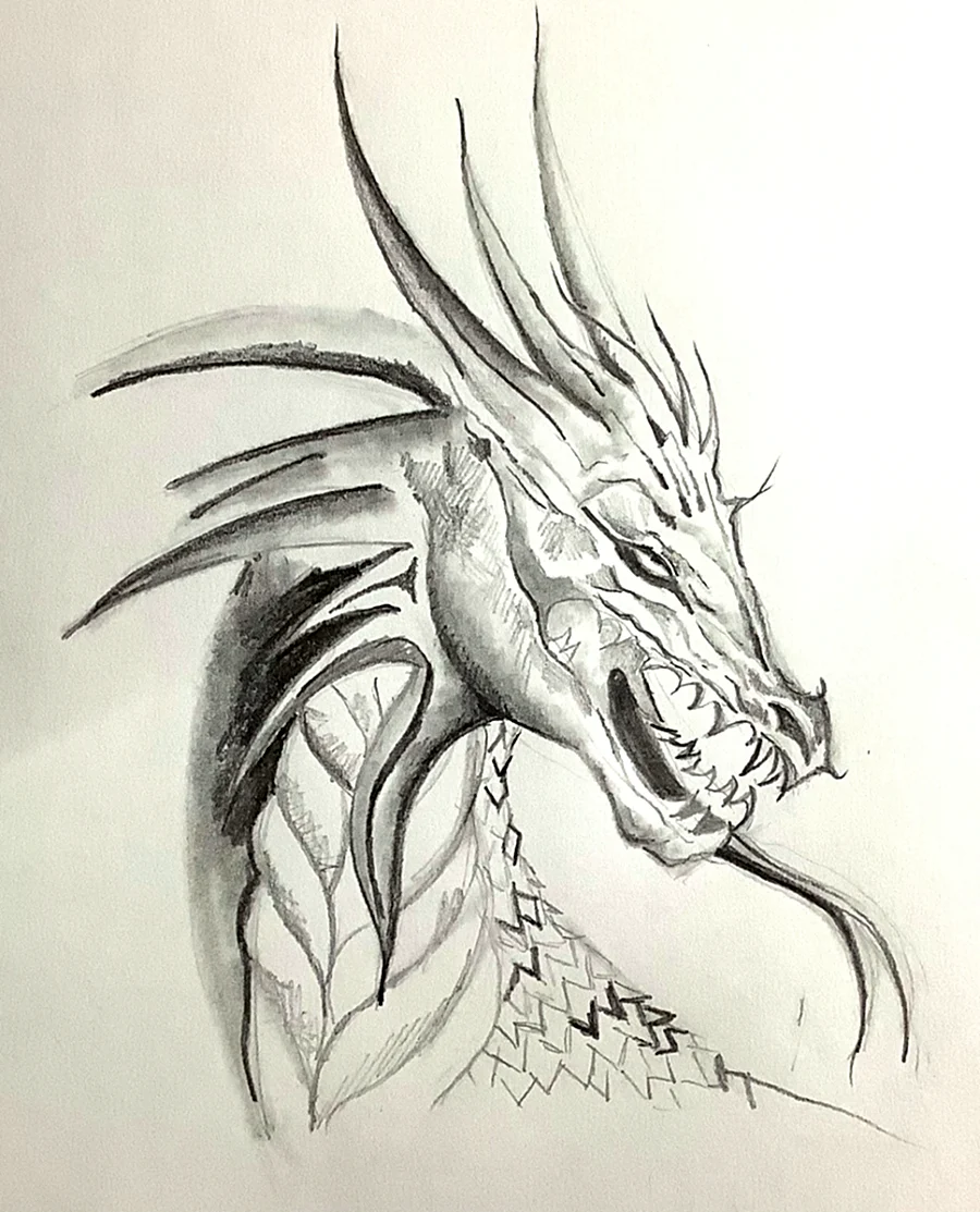 Простые рисунки драконов