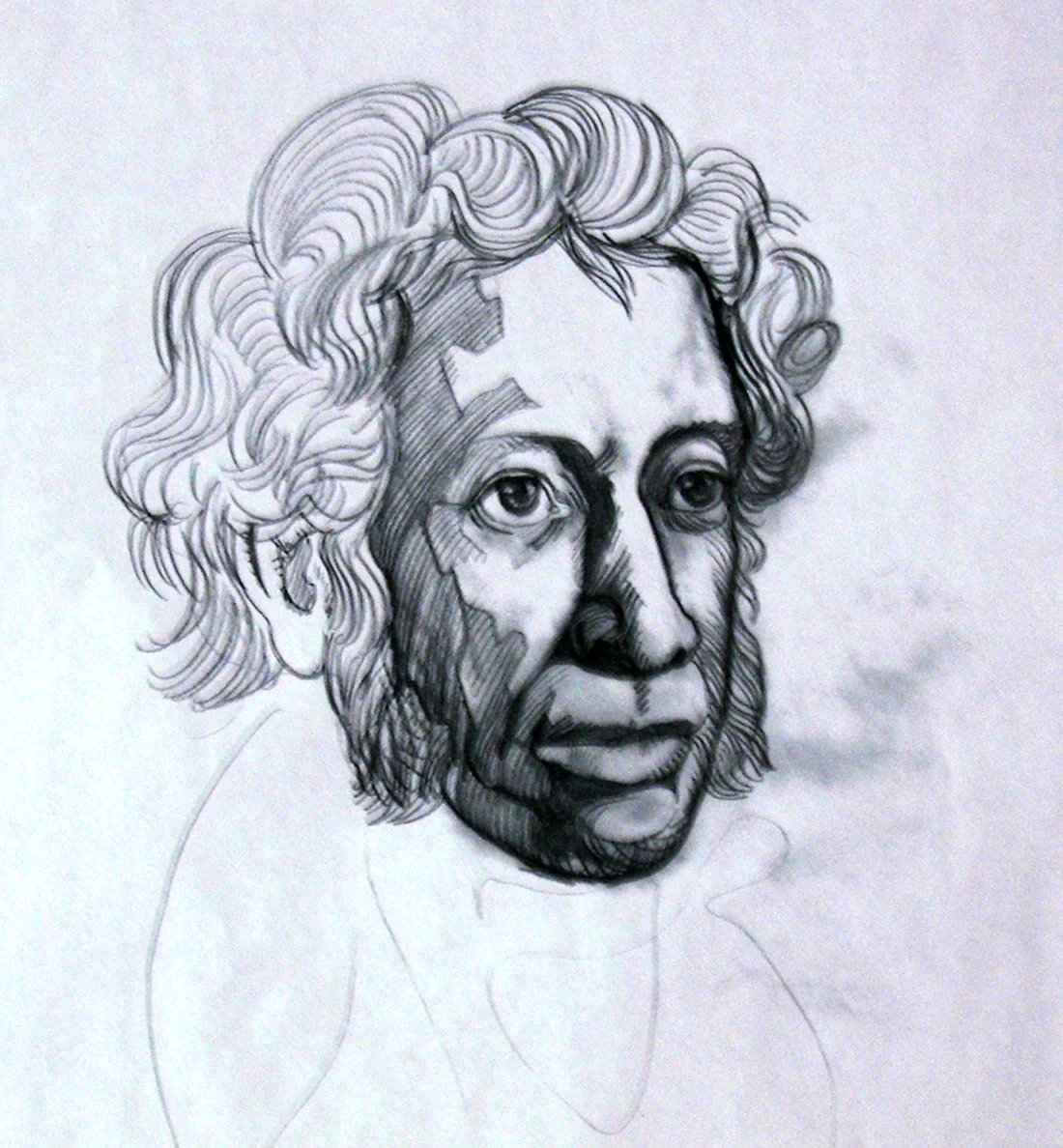 Пушкин портрет срисовать