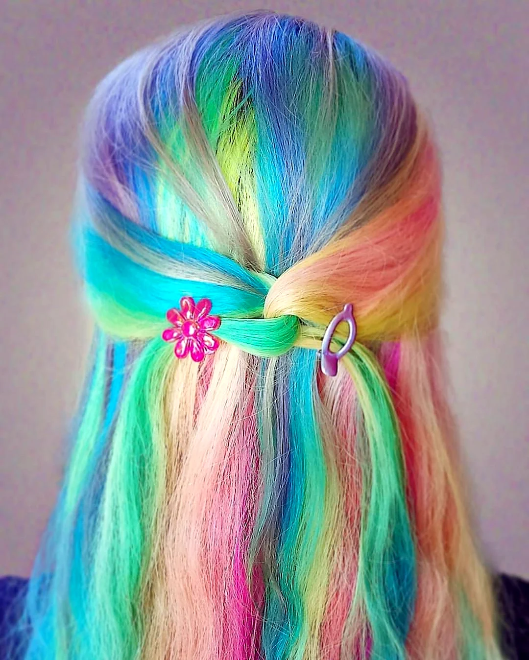 Радужные волосы для девочек