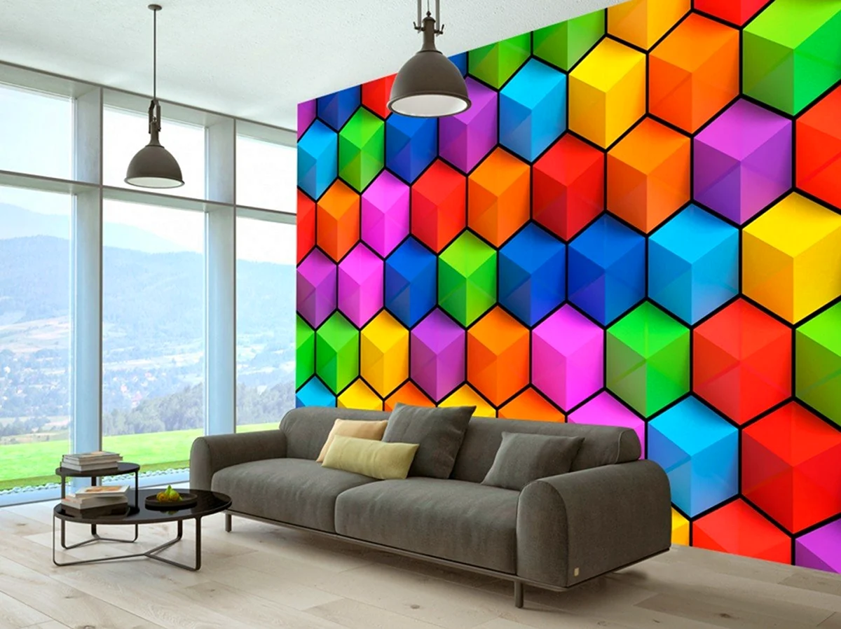 Разноцветные стены