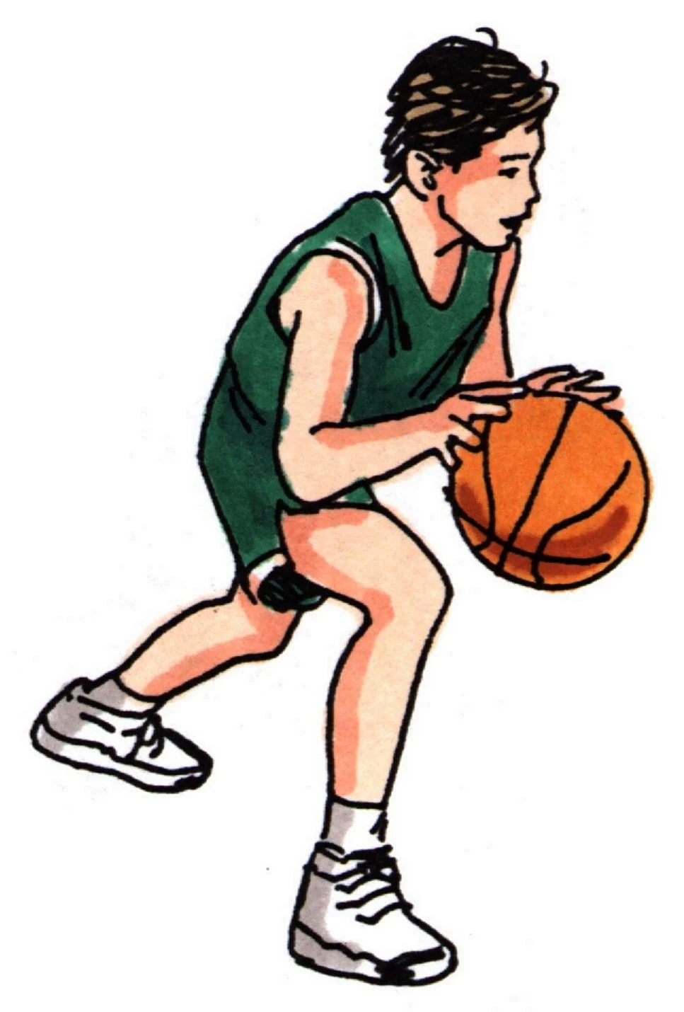 Ребенок баскетболист картина