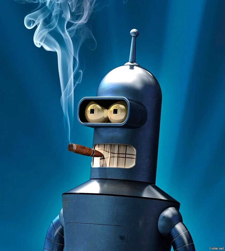 Робот Бендер с сигарой