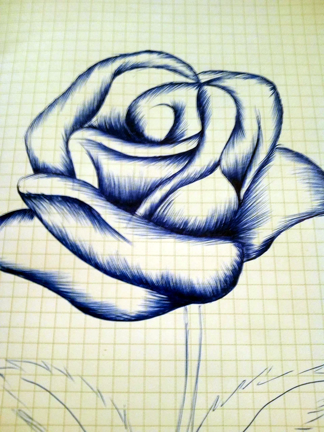 Роза рисунок простой