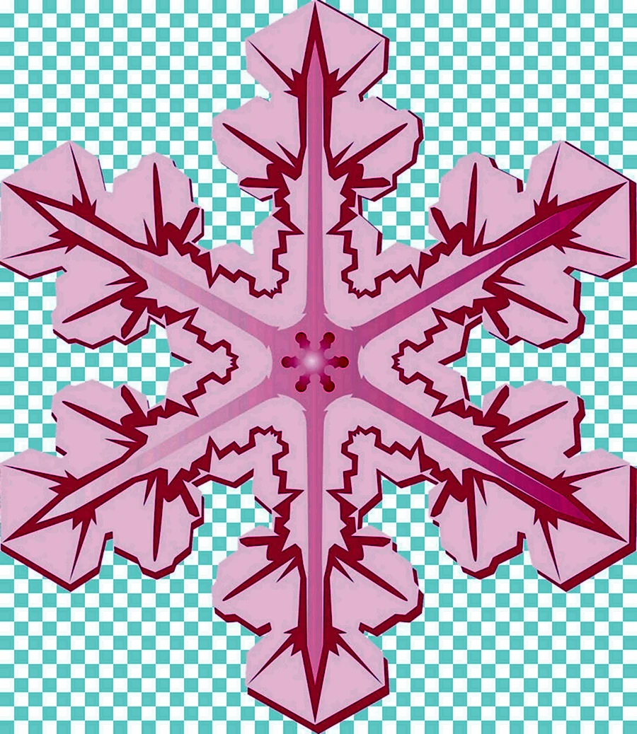 Розовые снежинки