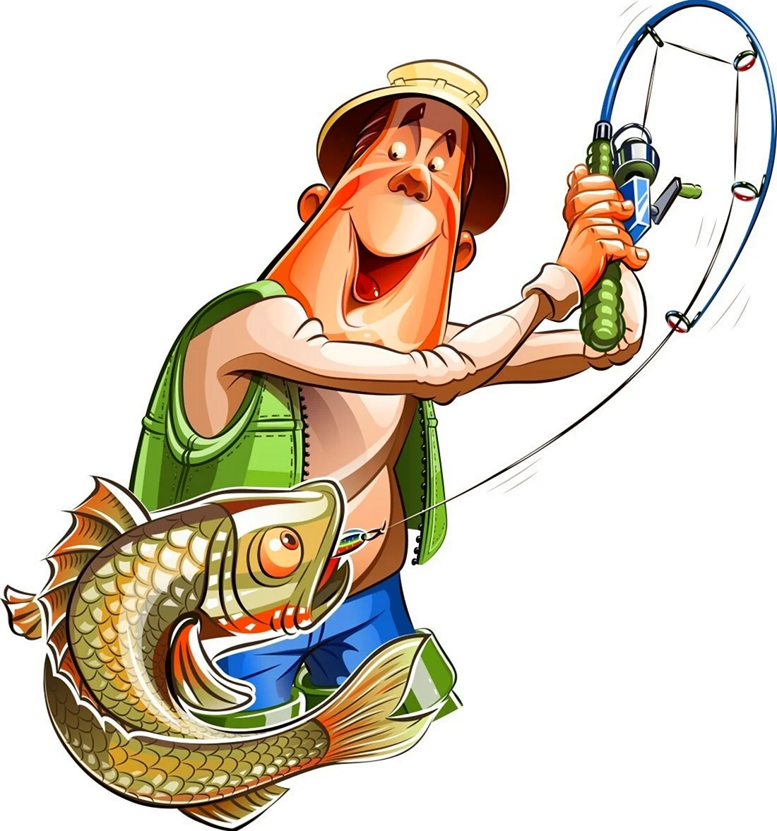 Рыбак иллюстрация