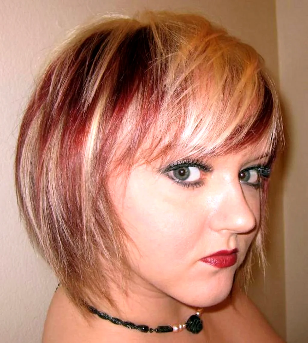 Рыжее мелирование на светлые волосы